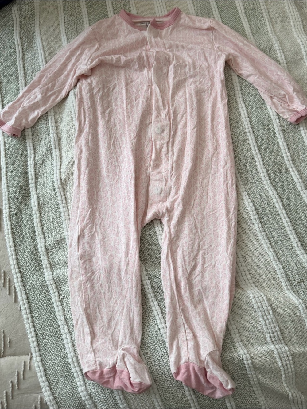 Magnificent Baby Light Pink Footed One-Piece Pajama